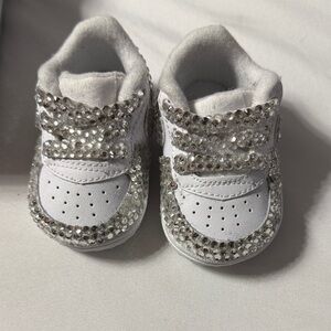 Kids Glittering White Sneakers